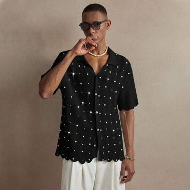 SHEIN Men&#39;s Knit Pullover Top, Fashionable For Summer