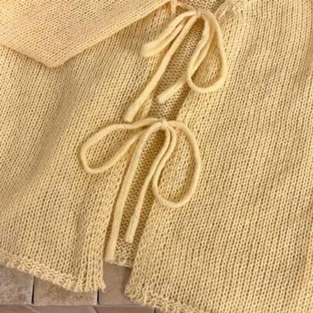 INAWLY Women&#39;s Solid Color Twist Front Crew Neck Casual Long Sleeve Knit Cardigan