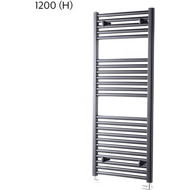 Towelrads Pisa Straight Towel Rail Radiator - Anthracite 1200x400, Grey