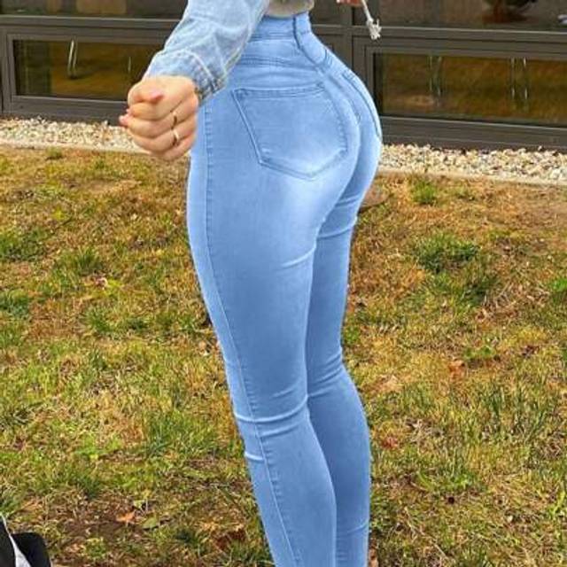 SHEIN Y2K Street High Waist Stretchy Slim Fit Workwear Skinny Jeans With Pockets,Suitable For Daily Wear