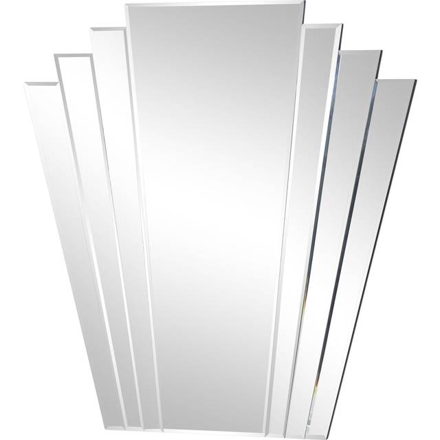 Large Art Deco Fan Frameless Wall Mirror Material: Mirrors