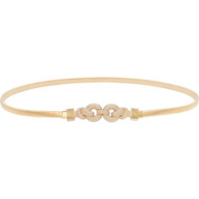 SHEIN Party 1pc Elastic Metal Chain Belt For Women, Decorative & Versatile For Dress, Summer Use