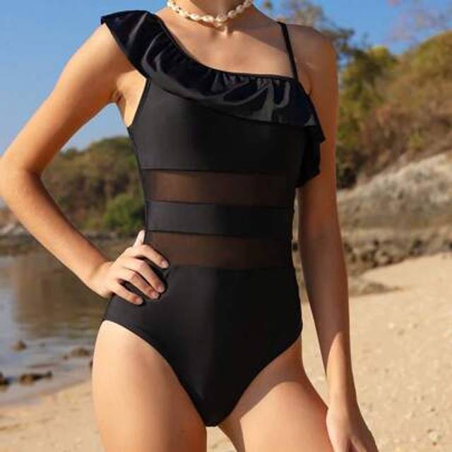 SHEIN Plus Size Teen Girls One-Piece Swimsuit