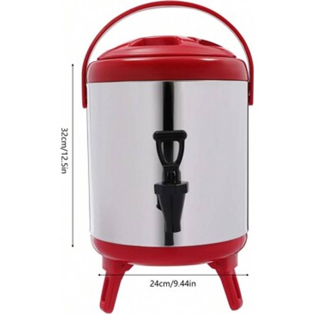 SHEIN 6L Hot Water Dispenser, Stainless Steel Thermal Bucket, Stainless Steel Insulated Beverage Dispenser