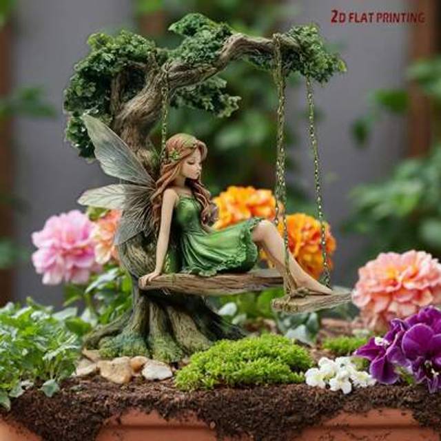 SHEIN Viral Fairy Swing Garden Stake! Acrylic Outdoor Decor â Wedding & Lawn Ornament | No Battery Needed, Year-Round Whimsical Vibes