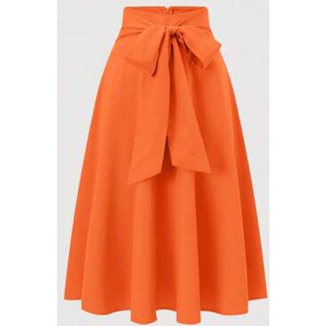 Calvaya Women&#39;s Casual Solid Color Long Skirt, Versatile For Work And Everyday