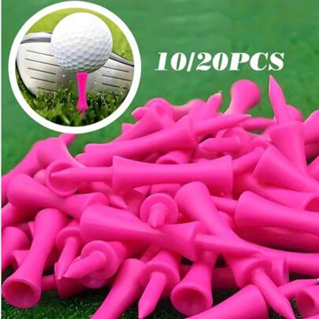 SHEIN 10/20/50 PCSGolf Tees Plastic,Golf Tees 57mm Castle Tees Long Short Durable Portable Professional For Golfer Practice