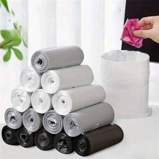 SHEIN 180pcs Mini Reusable Plastic Trash Bags - Thick, Disposable For Desktop Garbage, Car, Home Cleaning, Apartment And Dorm Essentials