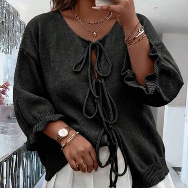 SHEIN Plus Size Cardigan Sweater For Women, New Autumn/Winter