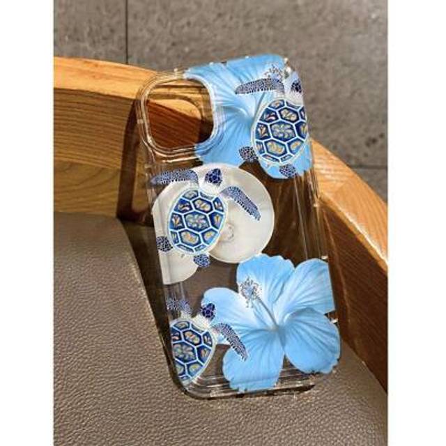 SHEIN Turtle Hibiscus Print Clear Case Compatible With IPhone 16/11/12/13/14/15/15pro/15 Plus/15 Promax/7plus/8plus/X/Xs Max/Xr/11pro/12pro/13pro/14pro/12mi