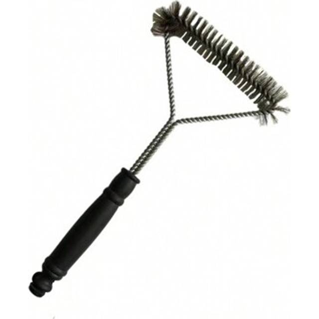 SHEIN 1pc Stainless Steel Outdoor BBQ Grill Cleaning Brush Long Handle Triangle Curl Brush Grill Cleaning Tool Camping