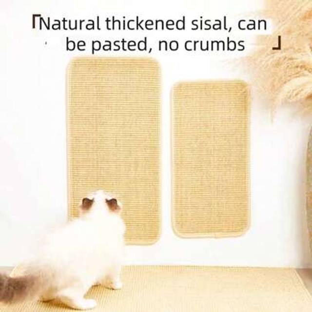 SHEIN 1Piece Cat Scratcher Mat Sisal Rope Scratching Post And Toy For Indoor Cats, Sisal Cat Scratch Mats Scratching Pad Protect Carpets And Sofas - Keep Yo