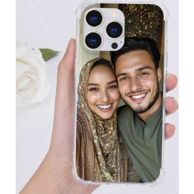 SHEIN 1 Customized Photo Black Phone Case Suitable Compatible With Iphone 15 Pro Max / S25 Ultra / S25 Plus, Redmi And Other Models, Wedding Photo Customiza