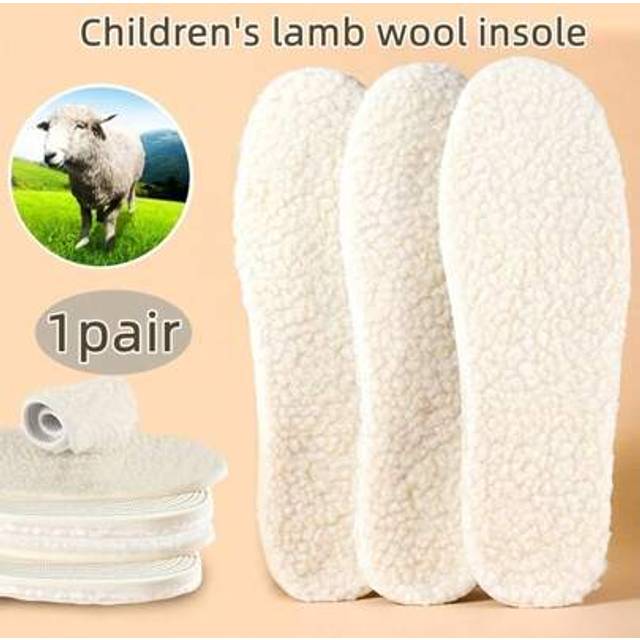 SHEIN 1 Pair Of Wool Warm And Heated Insoles, Winter Shoes Warm And Thick Artificial Cashmere Insoles, Snow Boots Warm Pad