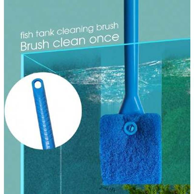 SHEIN Fish Tank Cleaning Brush, Long Handle Brush With No Dead Angle, Double-Sided Brush, Interior Wall Cleaning, Cleaning Tool, Algae Removing Scrubber, Gl