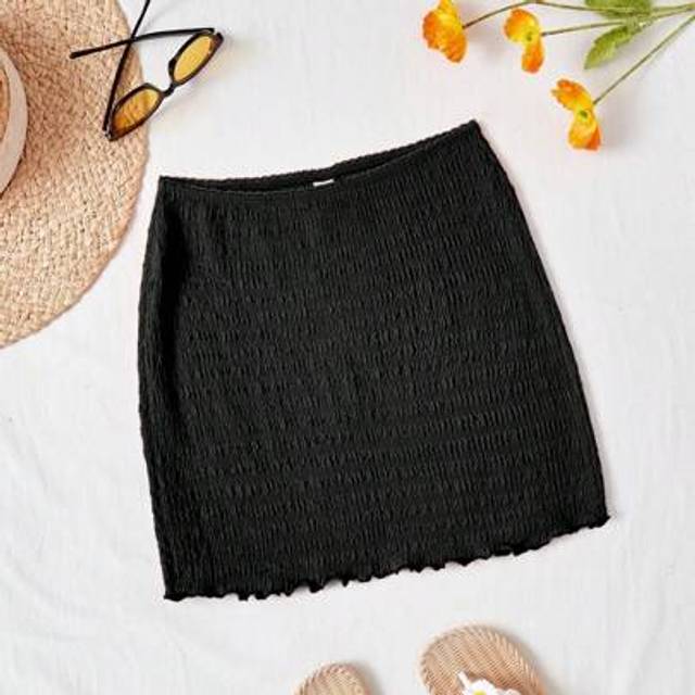 Soleia Women&#39;s Early Autumn Vacation, Graduation Season, Back To School Clothes, Fall Clothes, Vacation Wear, Knitted Slim, Casual, Cute Skirt