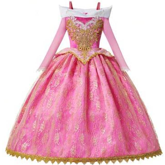 SHEIN Young Girl Luxury Lace Applique Off Shoulder Birthday Party Carnival Princess Dress