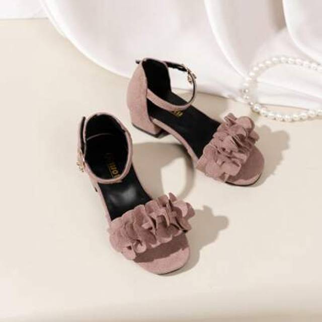 SHEIN 2025 New Children&#39;s Sandals, Fashion High-Heeled Sandals, Beautiful Girls&#39; Choice, Girls Bright Diamond Sandals, Bohemian Style, Perfect Design Sandal