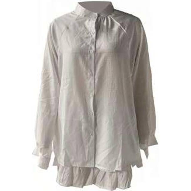 SHEIN Women&#39;s 2 Piece Beach Tracksuit Outfits Long Sleeve Button Plaid Tops Tiered Ruffle Skirted Shorts Sets