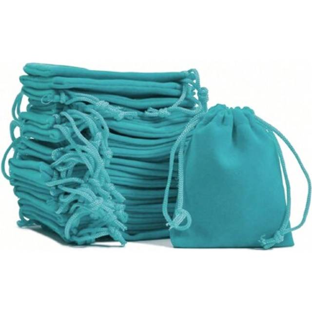 SHEIN 20pcs Summer Velvet Gift Drawstring Pouch Bags, Reusable Valentines Gift Bags, Valentines Gift Bags, Party Gifts Bags, Party Favor Bags, Flowers, Wedd