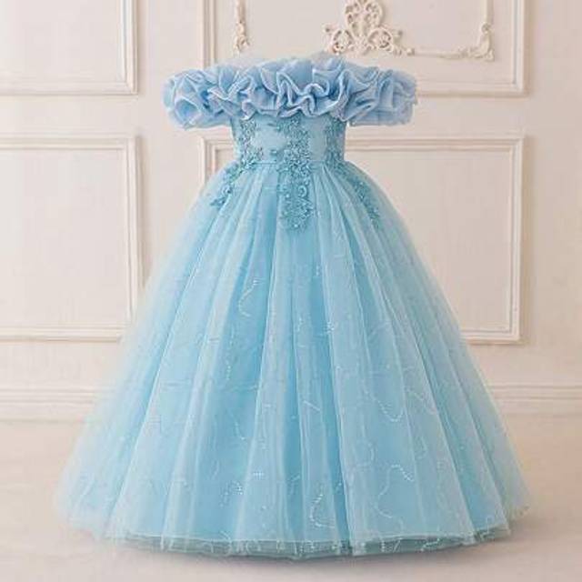 SHEIN Tween Girls Ruched Off-Shoulder Pink Party Dress With 3D Floral Embroidery, Elegant Children Clothing For Birthday Party, Wedding, Graduation, Prom