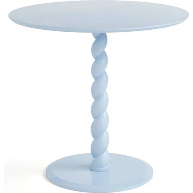Fifi 4 Seater Round Dining Table, Pine Wood - Pale Blue