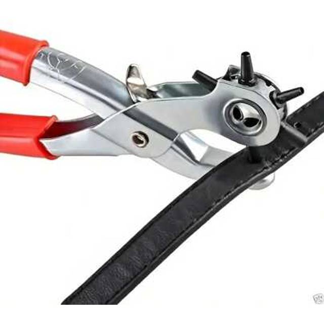 SHEIN 1pc Leather Hole Puncher, Rotating Sewing Machine Belt Punch Bag Leather Belt Hole Puncher, Leather Perforating Pliers Tool, 2mm-4.5mm