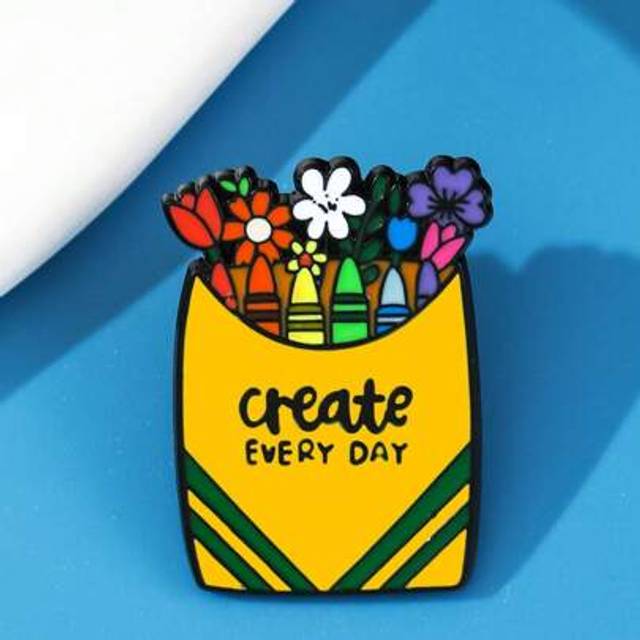 SHEIN Create EVERY DAY Enamel Brooch Fashion Decorative Brooches Ornaments Lapel Bag Badges Jewelry Gifts 2025 New Style