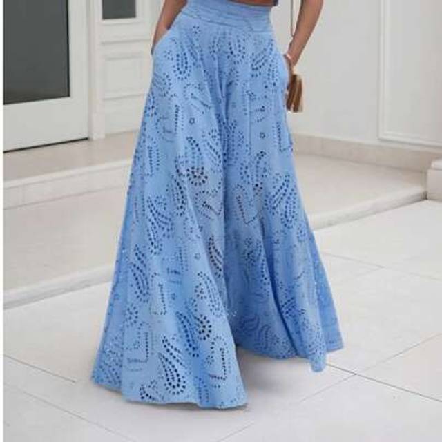 SHEIN Vintage Floral Hollow Out Full Embroidery A-Line Midi Skirt,Elegant And Refined Half Skirt,No Vest Included