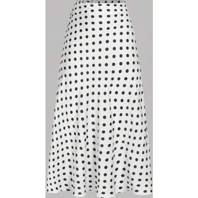 SHEIN Polka Dot Satin Long Skirt, Minimalist & Fashionable, Suitable For Summer
