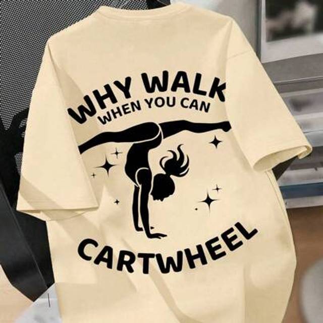 SHEIN Tween Girl Cute Sunshine Dancer Yoga Slogan Printed Short Sleeve Pullover T-Shirt, New For Spring/Summer