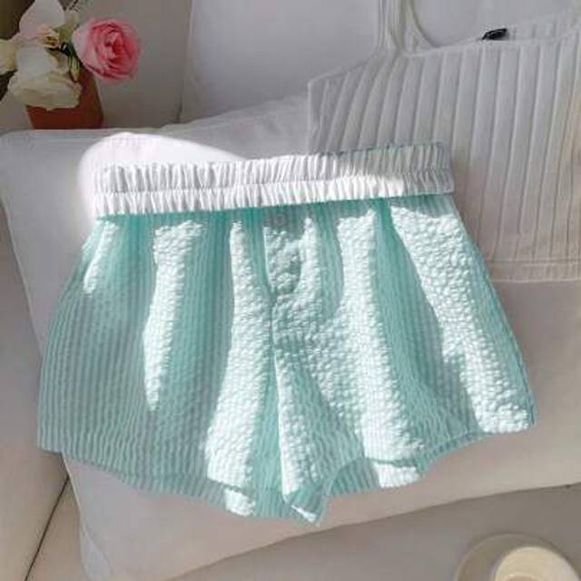 Comfortcana Women&#39;s Summer Casual Elastic Waist Striped Shorts,Flowy Shorts