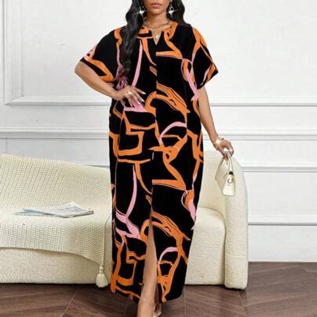 SHEIN Autumn And WinterCasualElegantWorkWovenButterfly SleeveArabian Dresses Modest Dress
