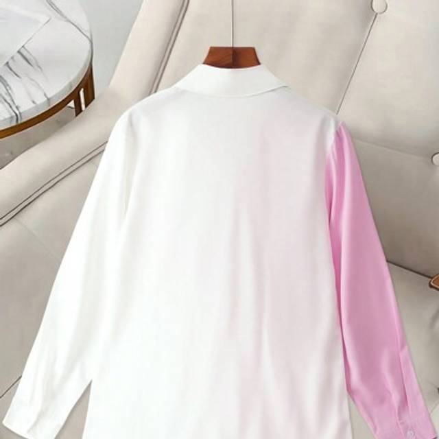 SHEIN Plus Size Women Fashion Elegant Fitted Color Block Panel Pocket Blouse