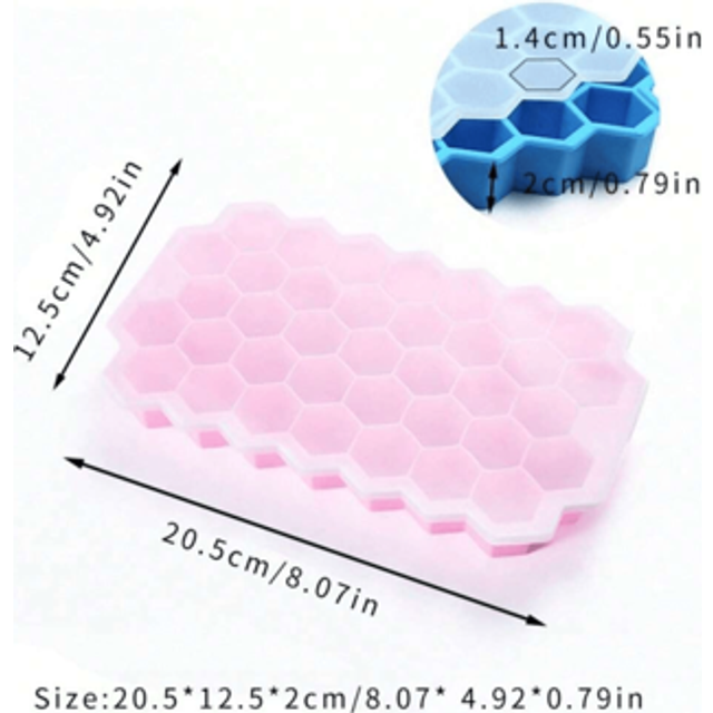 SHEIN 1/2/4pcs Ice Cube Tray, Easy Release & Flexible Mold, 14-Grid 4-Color Mix With Anti-Spill Detachable Lid, Stackable Ice Tray With Lid, Kitchen Accesso