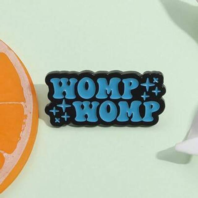 SHEIN 1pc Womp Womp Creative Blue Enamel Pins Cartoon Cute Metal Brooch Accessories Backpack Collar Lapel Badge Gift For Friends