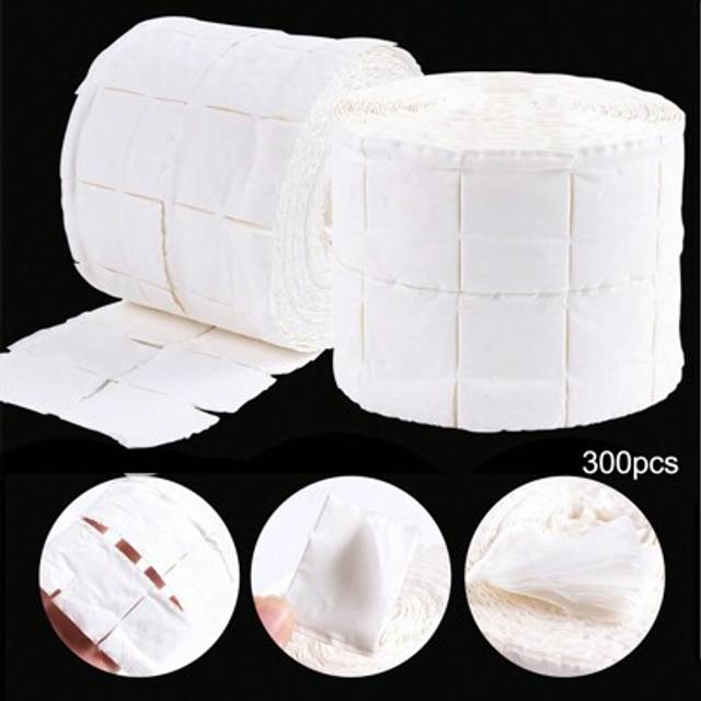 SHEIN 300pcs Lint Free Nail Wipes Makeup Remover Pads White Cleaning Nail Polish Napkins DIY Nail Salon Manicure Tool
