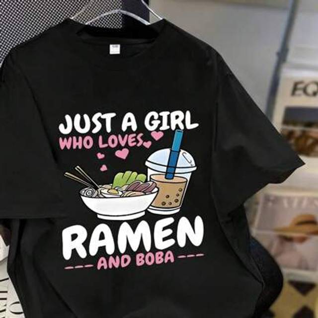 SHEIN Teen Girl Loose Plus Size Casual Cute Milk Tea Cartoon Pattern Printed Round Neck Pullover Short Sleeve T-Shirt New Summer Style, Suitable For School