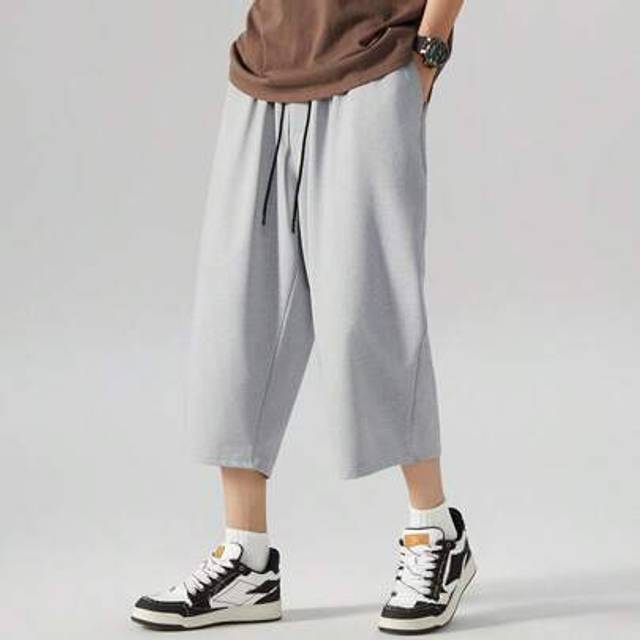 SHEIN Plus Size Men&#39;s Summer New Loose Casual 3/4 Pants, Sport Trousers, Fashion Brand