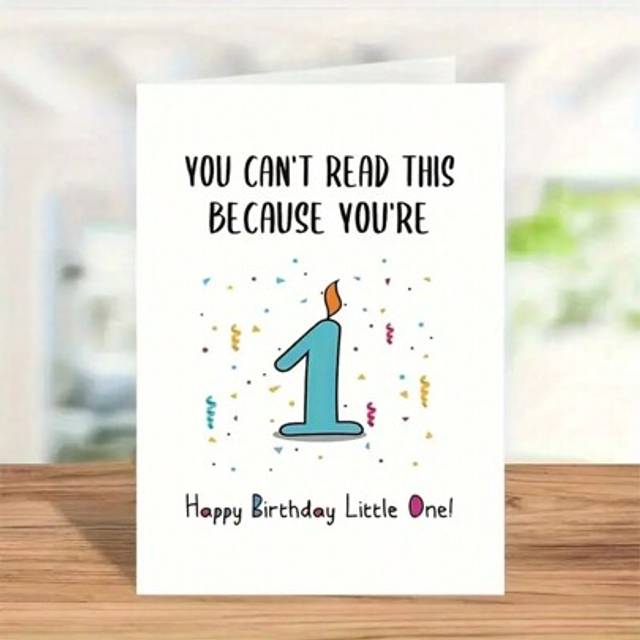 SHEIN 1/2pcs Baby Shower/ Birthday Party Theme Greeting Cards