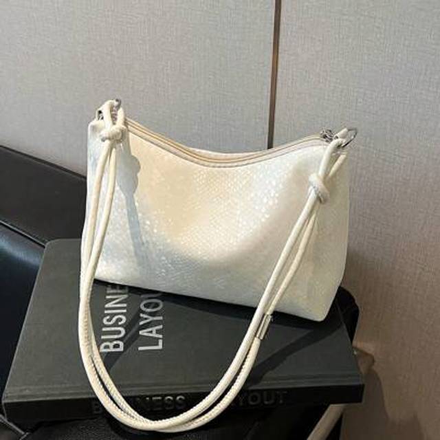 SHEIN 1pc Gold Color Crescent Sequin PVC Shoulder Bag For Women, New