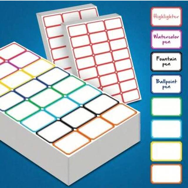 SHEIN Duband Colorful Self-Adhesive Name Badge Labels - 240 Count, 8 Vibrant Colors, Printable & Writable, Perfect For Offices, Schools, And Warehouses - Ea