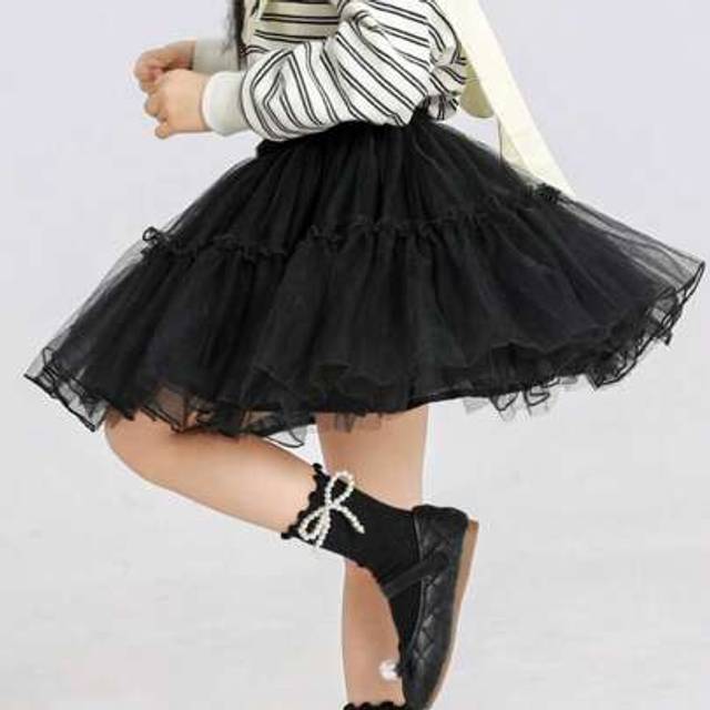 SHEIN Girls Mesh Tulle Skirt Puff Ball Skirt, New Fashion Children Princess Casual Versatile Skirt