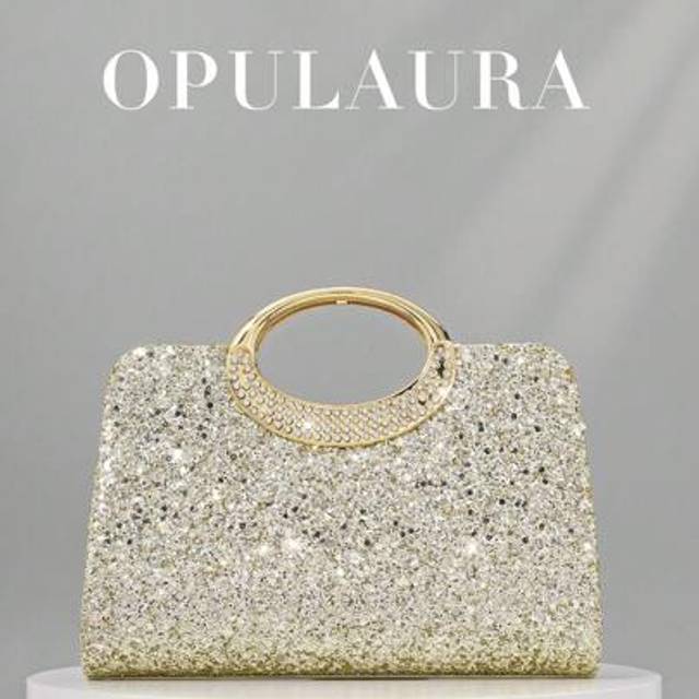 SHEIN OpulAura Women&#39;s Fashion Glitter Rhinestone Decorated Evening Clutch, Luxury Shiny Diamond Formal Party Handbag, Suitable For Gala, Party, Birthday Ce