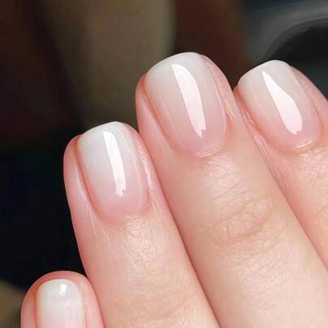 SHEIN Extra Short Press On Nails Extra Short Press On Nails Square Nude Gradient Fake Nails Press White Glue Stick Nail Design Fully Covered Acrylic Gloss A