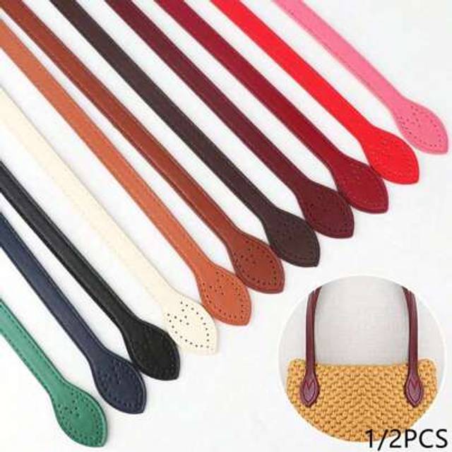 SHEIN Bag Handles For Bag Making,Straps For Handbag,Purse Handles For Crochet Bags Purses Straps Leather Bag Handles Replacement Purse Straps Handbag Bag Wa