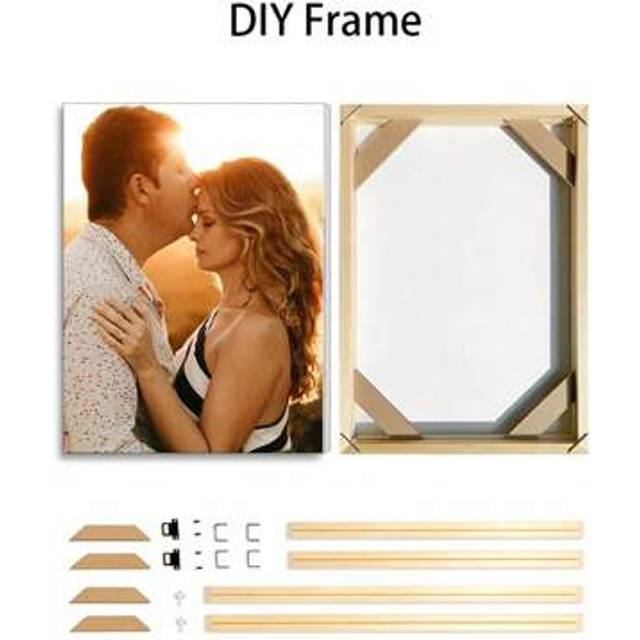SHEIN 1Pc Custom Poster With DIY Frame Or Frameless Poster, Customized On Photos On Canvas As Valentine&#39;s Day Gift, Personalized Big Size Wall Decor Paintin