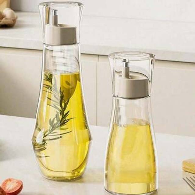 SHEIN 1 PC Premium Glass Oil Dispenser - 150ml/230ml Leakproof Olive Oil & Vinegar Bottle With Anti-Drip Spout & Secure Lid, Easy-Clean Tabletop Seasoning D