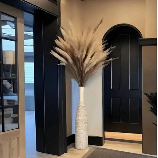 SHEIN White Resin Vase Modern Boho Stly Tall Thin Vase Decorative Aesthetic Vases For Centerpieces Pampas Matte Minimalist Vase Rustic Vases For Living Room