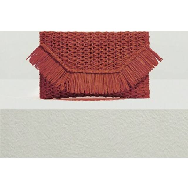 SHEIN Women Boho Style Patchwork Tassel Straw Woven Clutch Bag, For Vacation Valentines, Bohemia Style Bag For Women